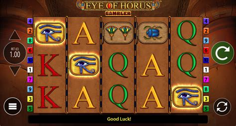 eye of horus gambler spins The eye is the most expensive symbol in the Eye of Horus slot, promising a win of 500 coins per spin
